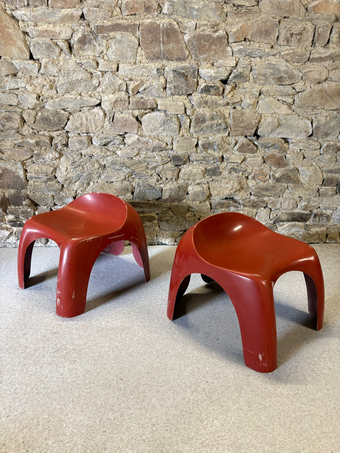 Paire de tabourets EFEBO par Stacy Dukes pour Artemide, 1960