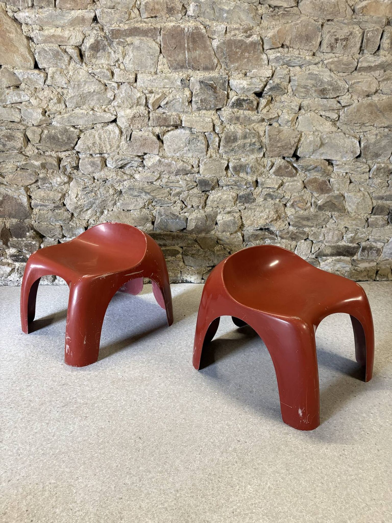 Paire de tabourets EFEBO par Stacy Dukes pour Artemide, 1960