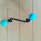 Wall coat rack two ball hooks