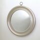 Round Silver Steel Wall Mirror Attributed to Sergio Mazza, Italy