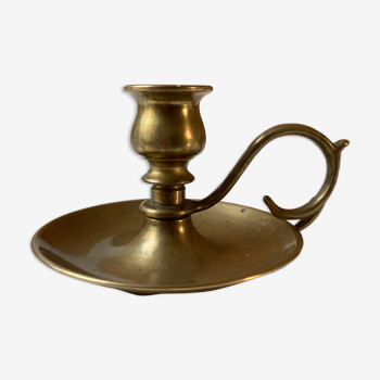 Brass hand candle holder