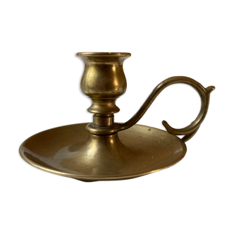 Brass hand candle holder