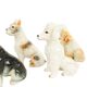 Vintage Set of 5 Dog Porcelain Figurines Figures 9cm