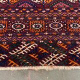 Antique turkmen tekke rug, 144x97 cm turkoman bokhara red black beige