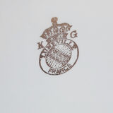 Round faience serving dishes from Lunéville KG, antique French, 50s