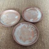 3 stoneware dessert plates