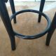 Pair of low curved wood stool and cannage