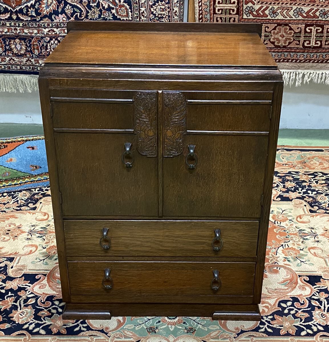 English Art Deco oak bar - 1930s