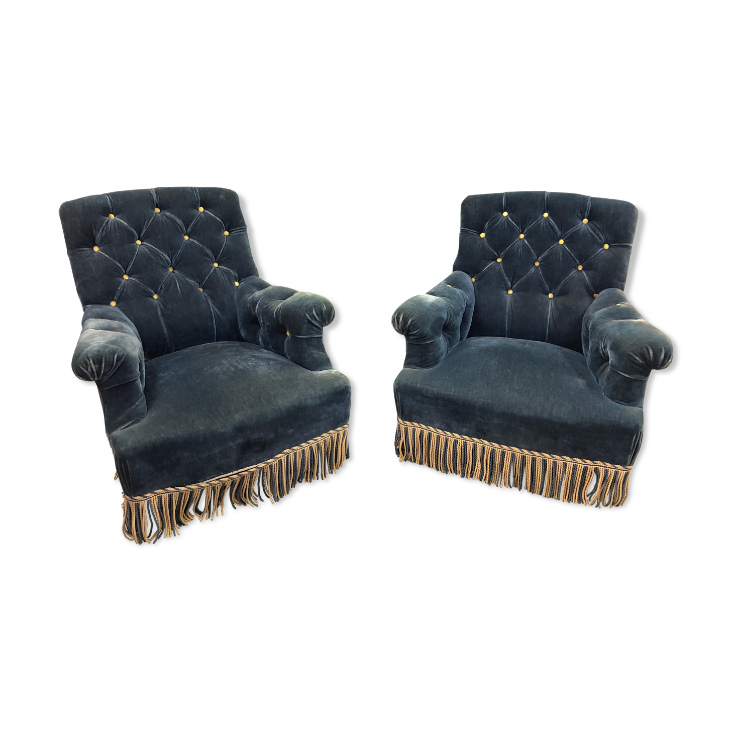 Paire de chauffeuses Napoleon III