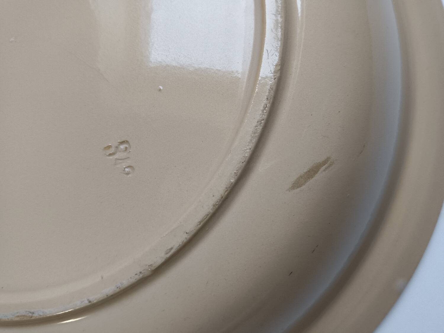 Large Badonviller art deco deep dish