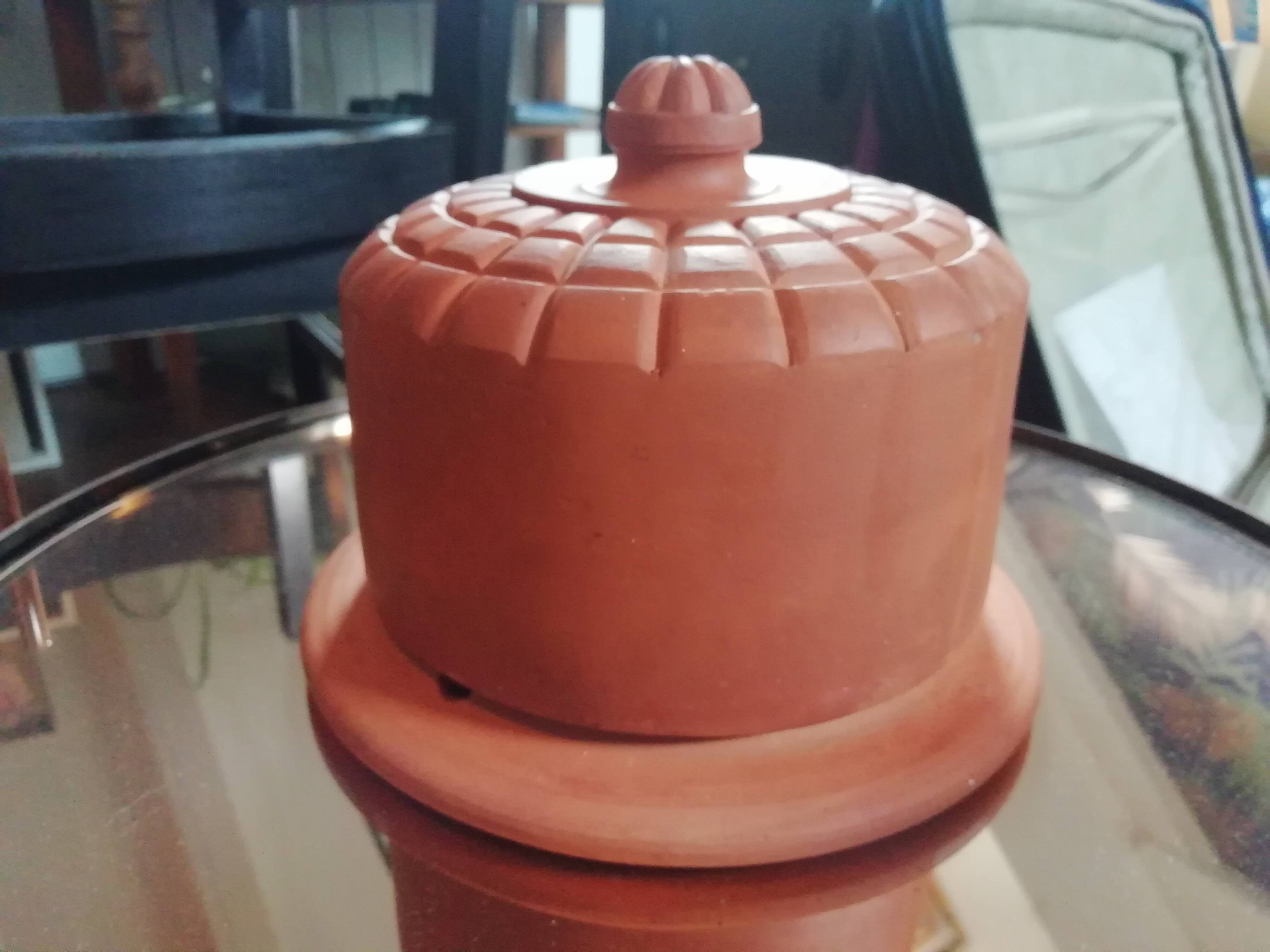 Terracotta butter dish