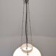 XL dome suspension in white opaline by Limburg, Germany, circa 1960.