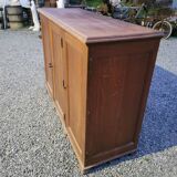 Old oak craft cabinet with 3 doors + drawers inside