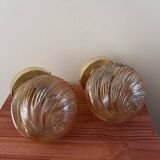 Paire d’appliques murales globes vintage