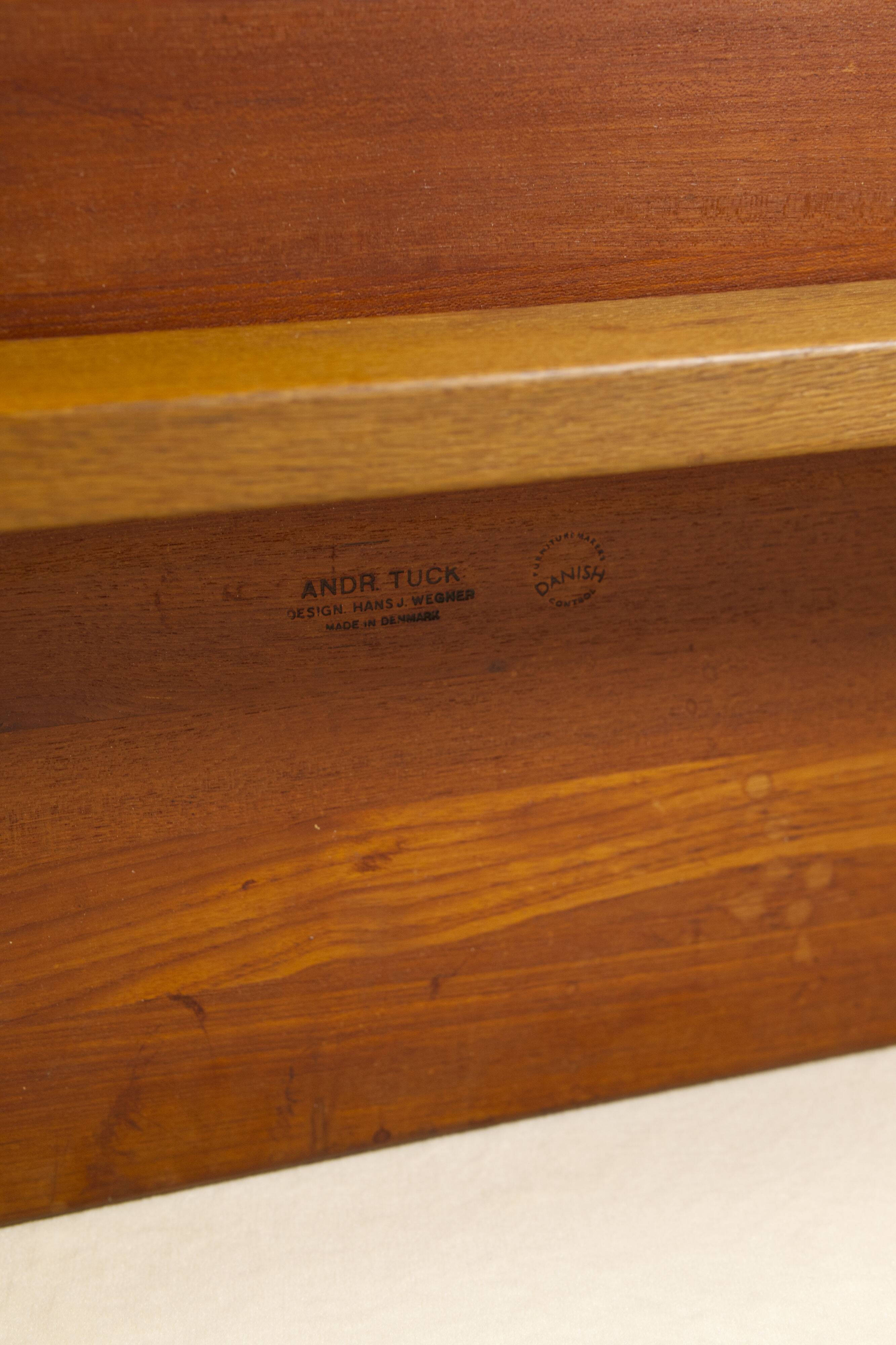 Hans Wegner AT-15 Solid Teak and Oak Coffee Table for Andreas Tuck