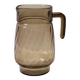 Very pretty black smoked glass pitcher from Lever in very good condition.