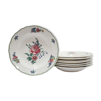 Series of 8 vintage hollow plates edited by Villeroy and Boch