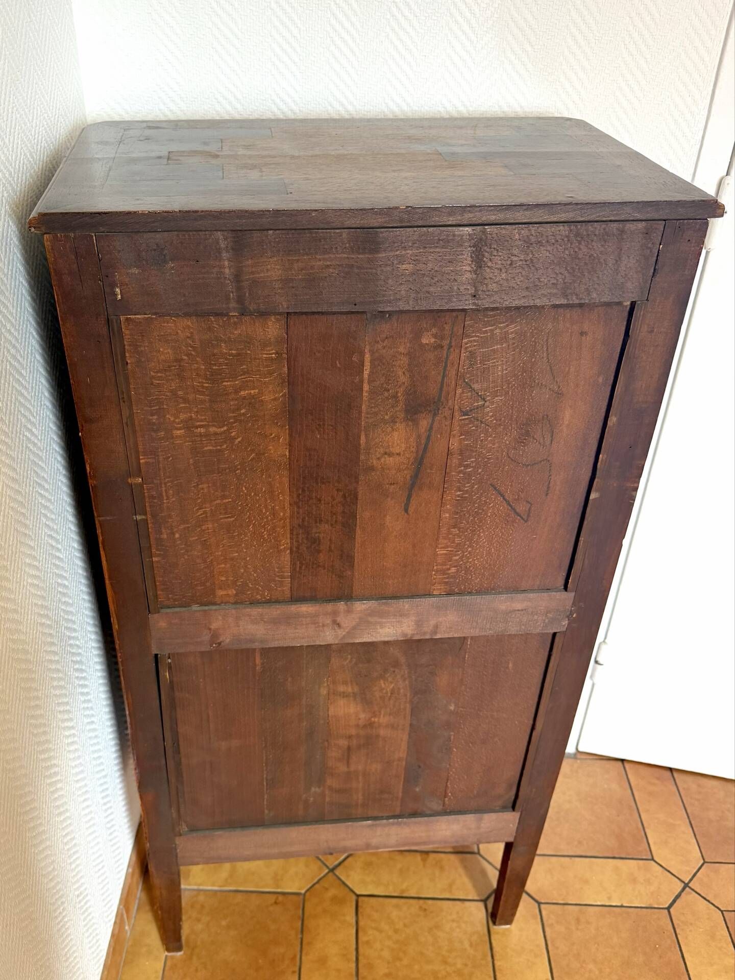 Chiffonnier Art déco à six tiroirs en bois vers 1930