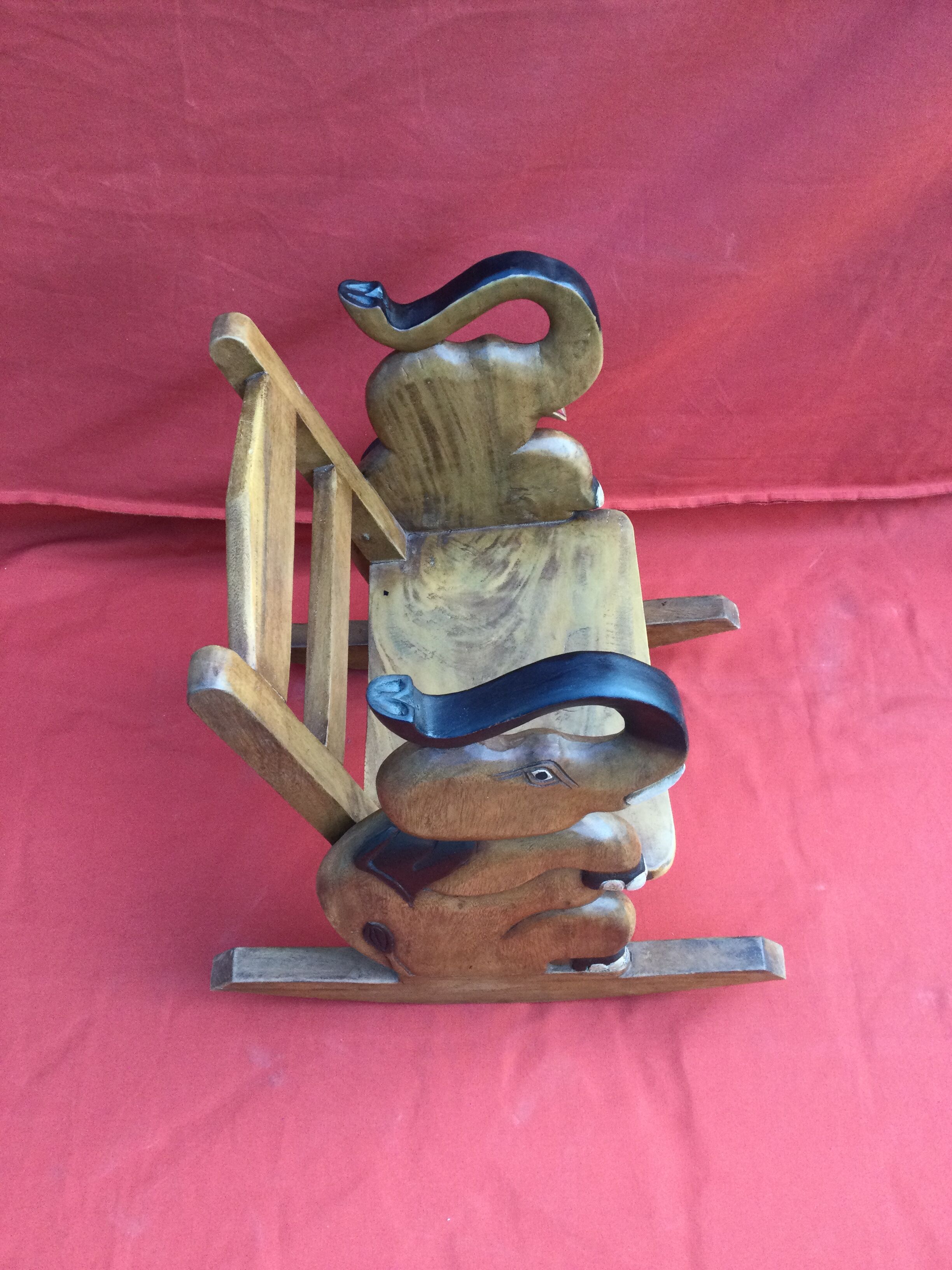Elephant child rocking chair