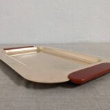 PM Italy brass and bakelite trays and bowl, 1960s-70s