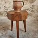 Vintage Oak Stool – Solid Oak Seat – Rustic 1960s Crafts – 31×31×50 cm