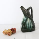 Cruche en céramique, forme cubique, vintage