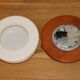 Wood and opaline wall/ceiling light