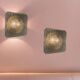Mid Century Bubble Hustadt Appliques en verre cristal Ensemble de 2