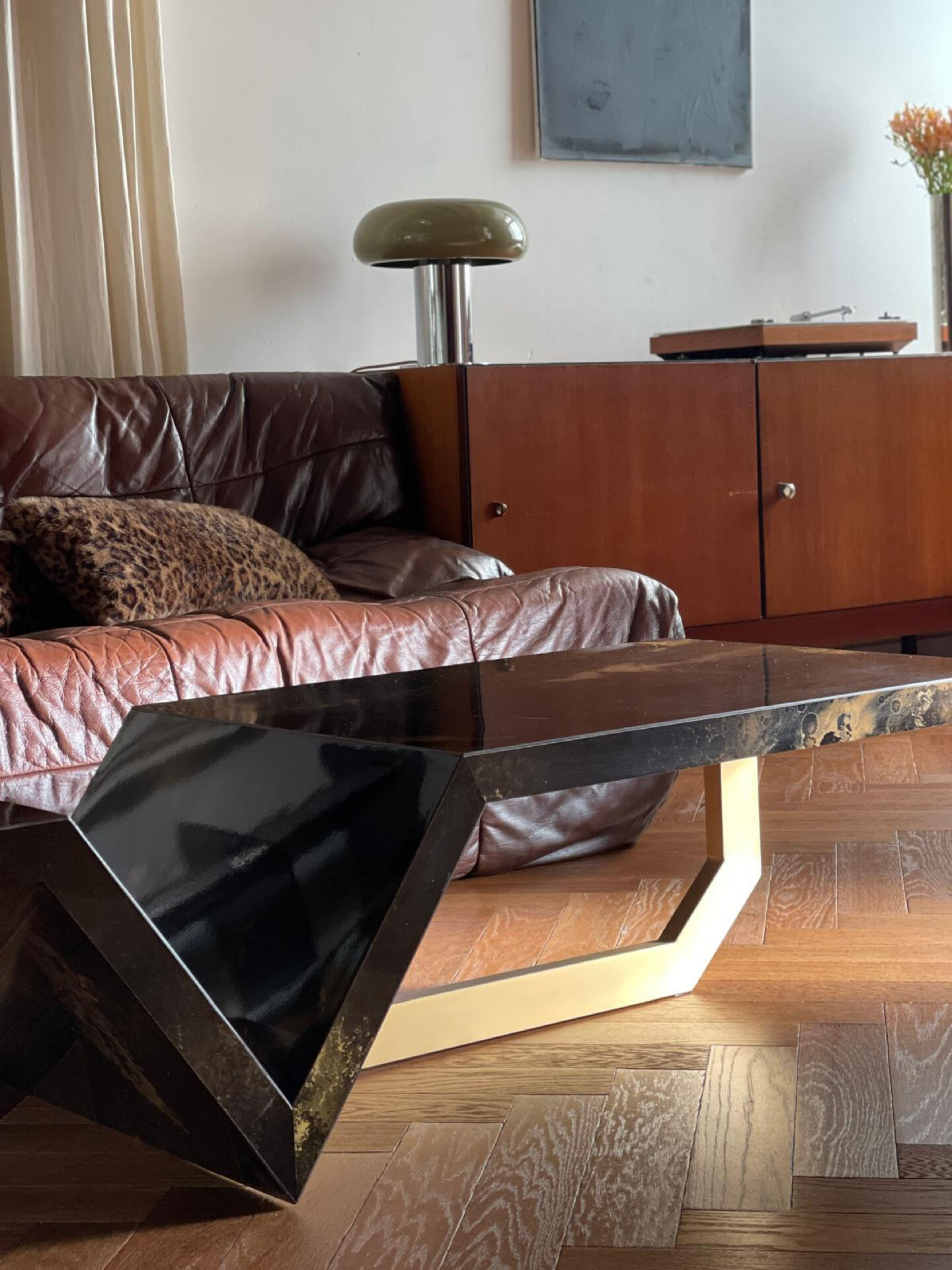 Guy Lefèvre coffee table "Solar Eruption" vintage 70s – Design