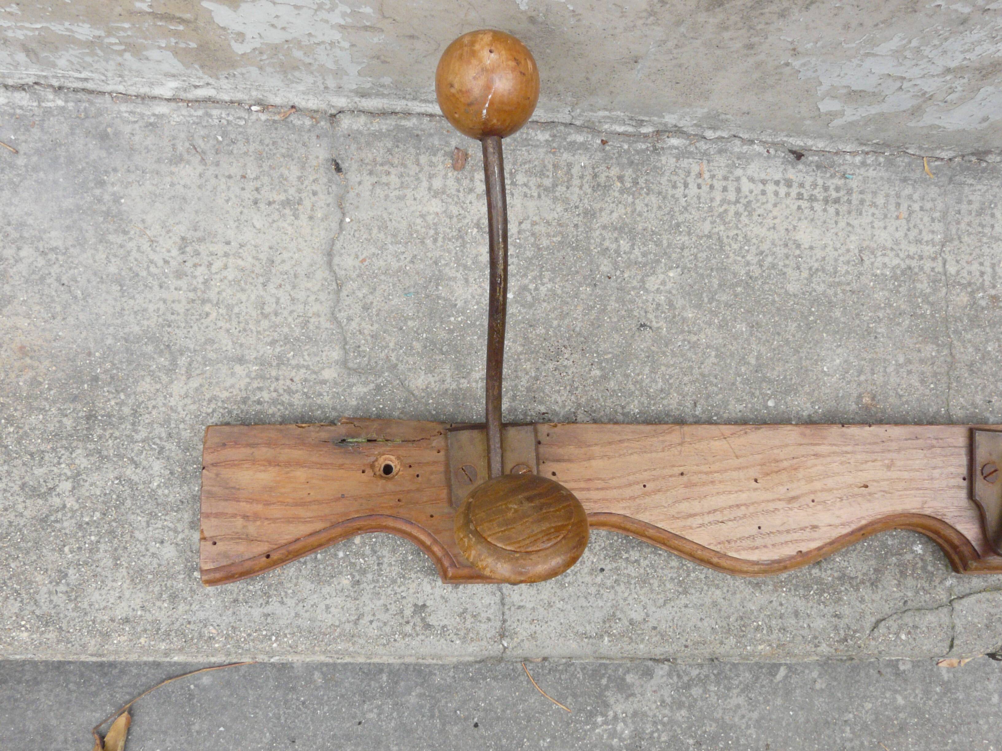 Old wall coat rack