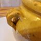 Yellow glazed grease pot