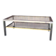 Vintage coffee table glass & chrome metal – Romeo Rega style from the 1970s