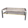 Vintage coffee table glass & chrome metal – Romeo Rega style from the 1970s