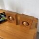 Constructivist wooden bookends