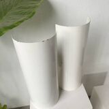 Pair of Parscot wall lights in white lacquered metal from the 80s
