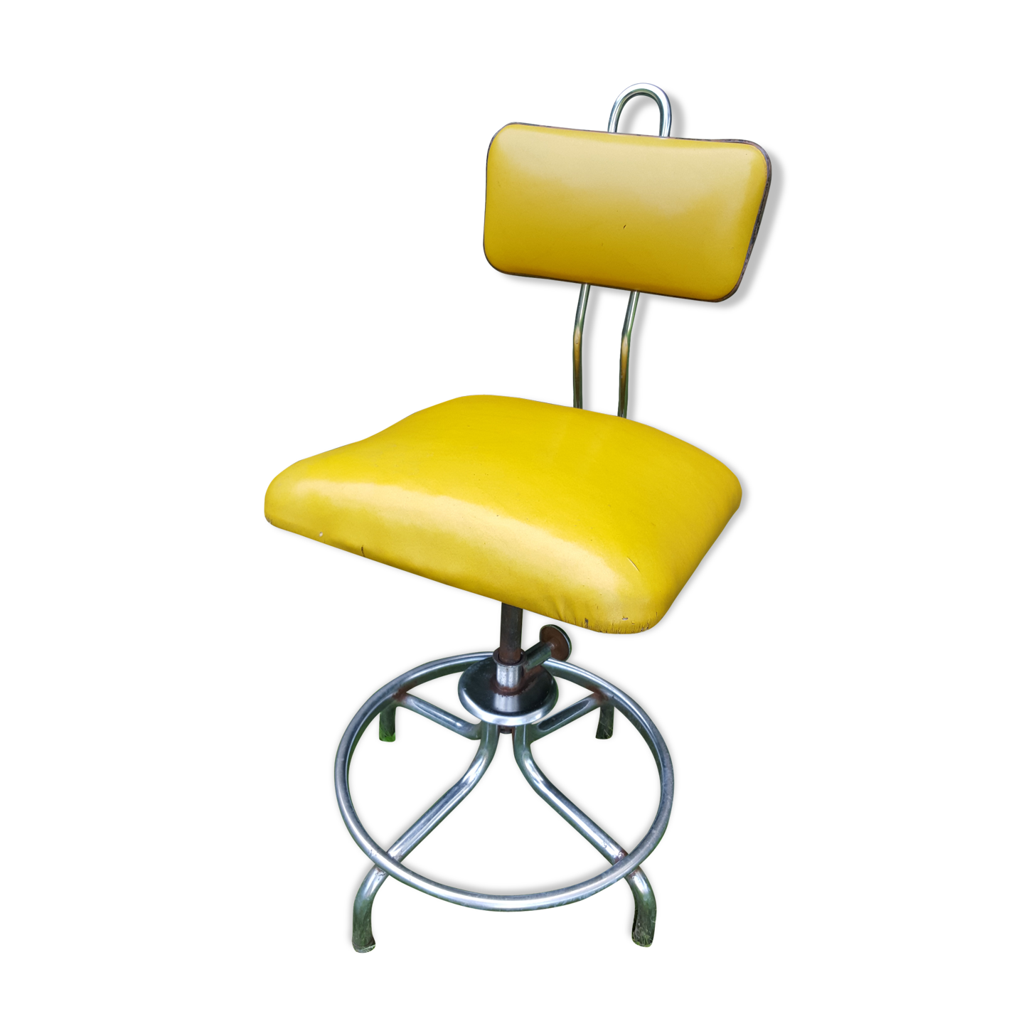 Fasem chair design Henri Liber, mustard color