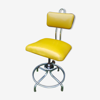 Fasem chair design Henri Liber, mustard color