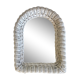 White rattan mirror