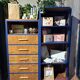 Asymmetrical midnight blue wardrobe