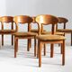 Vintage Danish solid teak dining room chairs Juul Kristensen set of 6