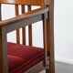 Ensemble de 4 chaises de salle à manger Art Nouveau / Jugendstil avec revêtement rouge