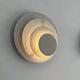 Pair of vintage geometric wall lights, white lacquered metal, Germany 1980s