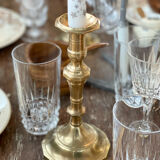 Pair of brass candle holders