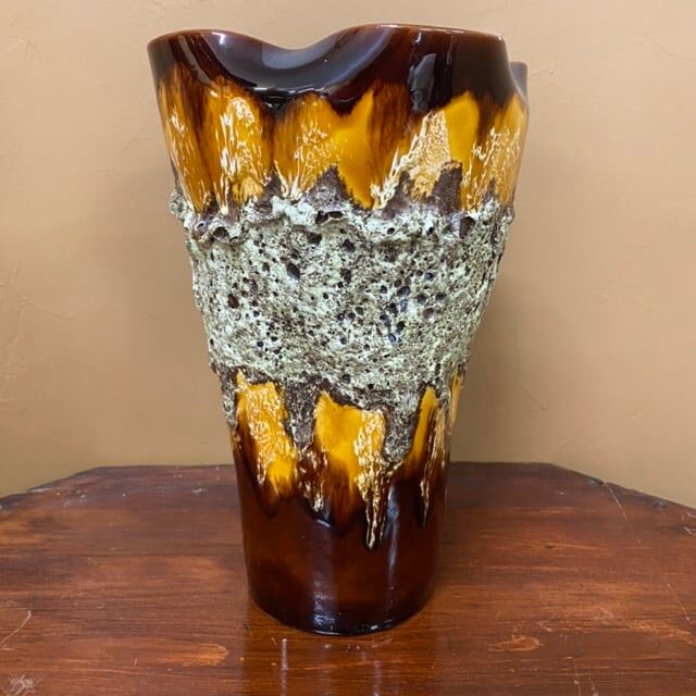 Vintage ceramic vase ROC, FAT LAVA