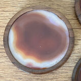Wood and agate coasters