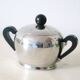 Metal sugar bowl from the 50s, Alfra Alessi, made in Italy, stainless steel