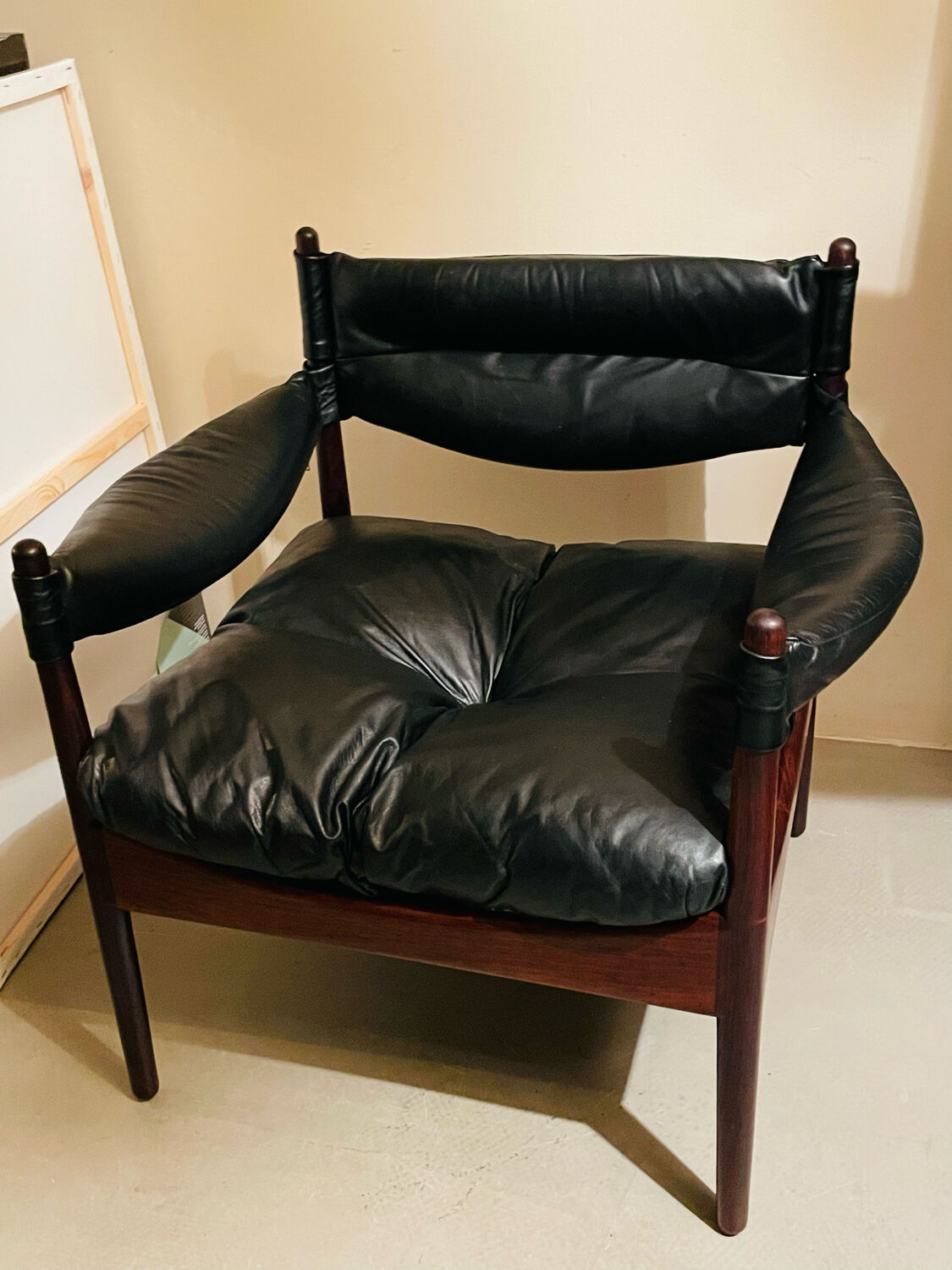 Kristian Vedel Arm Chair model Modus in Rosewood and Leather (2 available)