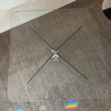 Vintage Ikea glass coffee table