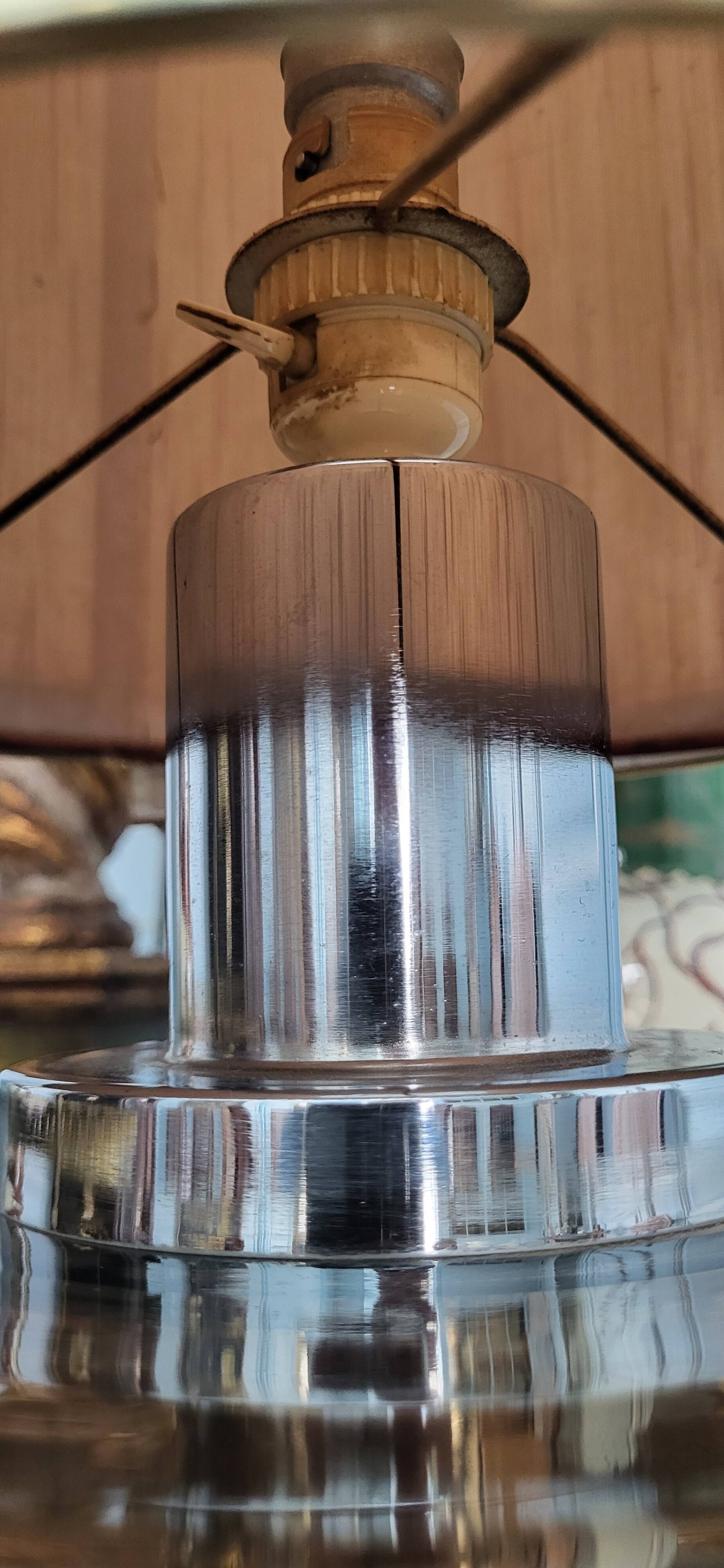 Smoked glass lamp from the 70s