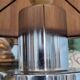 Lampe en verre fumé années 70